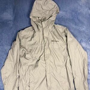 Columbia grey rain jacket men Size S